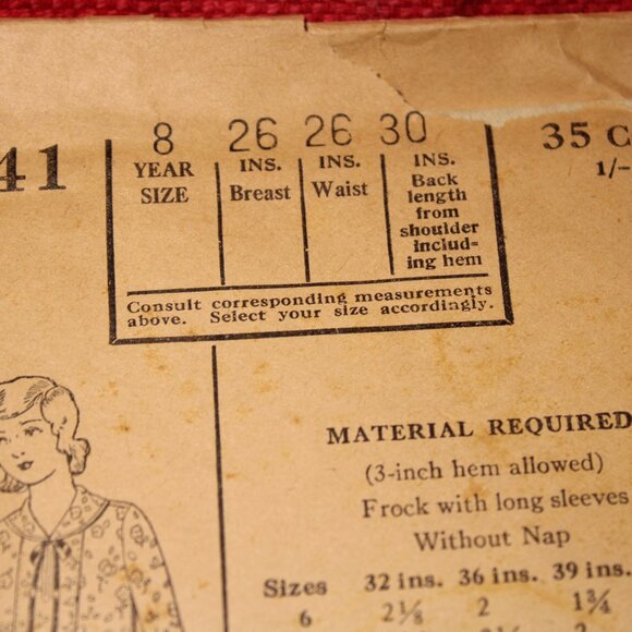 1920s Girls Frock Sewing Pattern 8 Years Children's - Picture 3 of 7